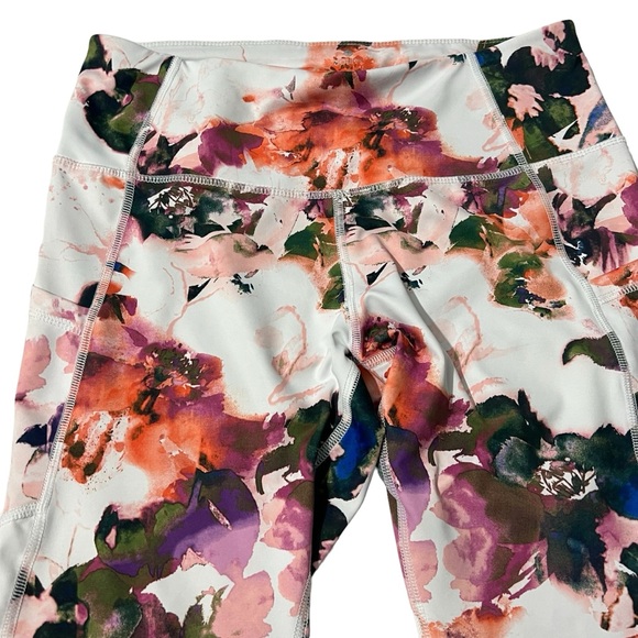 Apana - Womens Floral Leggins Sz. LG - Picture 3 of 8